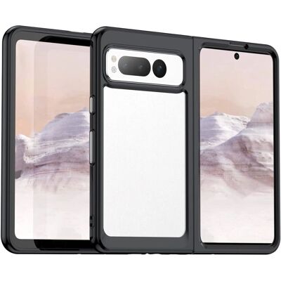Google Pixel Fold Hybrid Smartphone Cover - Transparent / Sort - Smartphone Cover Google Pixel Fold Hybrid Smartphone Cover - Transparent / Sort - Smartphone Cover