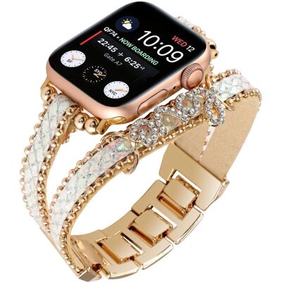 Læder og metal rem til Apple Watch - Elegant Tilbehør Læder og metal rem til Apple Watch - Elegant Tilbehør