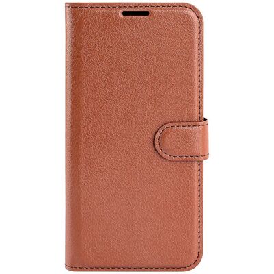 TCL 40R 5G Litchi Læder Flip Cover med Pung - Brun TCL 40R 5G Litchi Læder Flip Cover med Pung - Brun