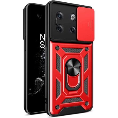 OnePlus 10T Rød Mobildeksel med Magnetisk Stander & Cam Slider OnePlus 10T Rød Mobildeksel med Magnetisk Stander & Cam Slider