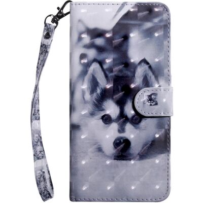 Honor Magic5 Lite Lysplet Læder Flip Cover - Hund Honor Magic5 Lite Lysplet Læder Flip Cover - Hund