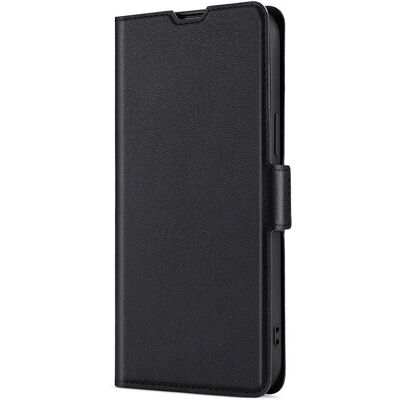 Honor Magic5 Pro Læder Flip Cover med Kortholder & Stativ - Sort Honor Magic5 Pro Læder Flip Cover med Kortholder & Stativ - Sort