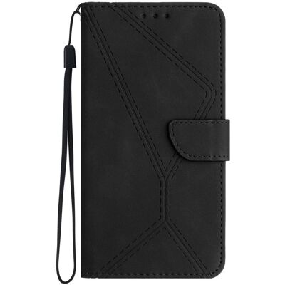 Motorola Edge 40 Neo Lædercover med Pung & Strop - Sort Motorola Edge 40 Neo Lædercover med Pung & Strop - Sort