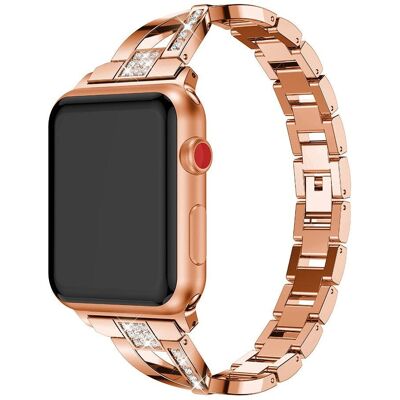 Apple Watch rosaguld rustfrit stål rem - Smartwatch tilbehør Apple Watch rosaguld rustfrit stål rem - Smartwatch tilbehør