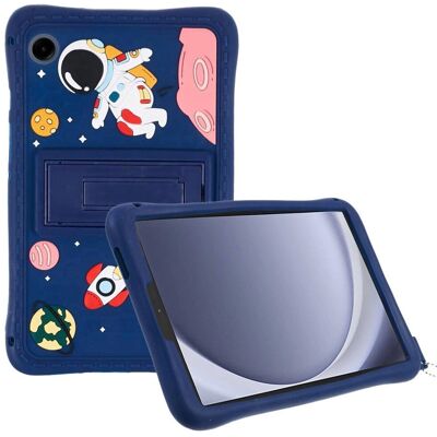 Børnevenligt cover til Samsung Galaxy Tab A9 med stativ & tegneserie - Mørkeblå Børnevenligt cover til Samsung Galaxy Tab A9 med stativ & tegneserie - Mørkeblå