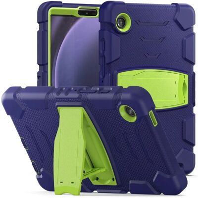 Samsung Galaxy Tab A9 Bagcover til Håndværker med Kickstand - Marineblå / Grøn - Tabletcover Samsung Galaxy Tab A9 Bagcover til Håndværker med Kickstand - Marineblå / Grøn - Tabletcover