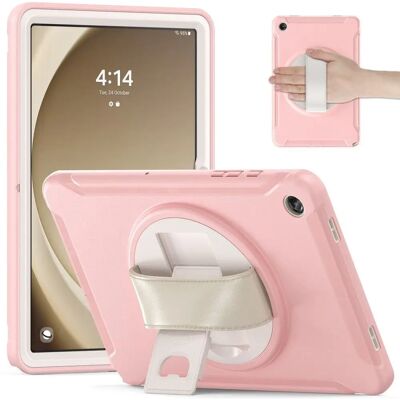 Lyserød Stødabsorberende Cover til Samsung Galaxy Tab A9+ med Håndtag & Stander Lyserød Stødabsorberende Cover til Samsung Galaxy Tab A9+ med Håndtag & Stander