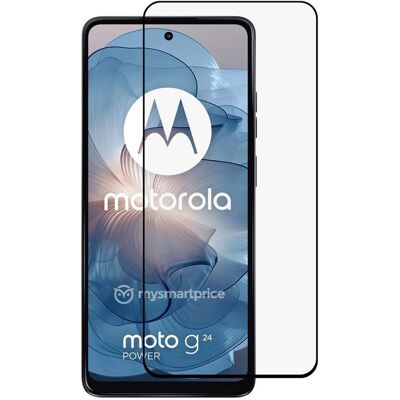 Motorola Moto G24 Full-fit hærdet glas - Sorte kanter - Skærmbeskyttelse Motorola Moto G24 Full-fit hærdet glas - Sorte kanter - Skærmbeskyttelse
