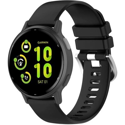Silicone rem til Garmin Vivoactive 5 - Sort Silicone rem til Garmin Vivoactive 5 - Sort