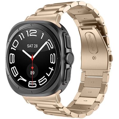 EIDERWOOD Rustfritt stål smartklokkerem til Samsung Galaxy Watch Ultra (47mm) - Gull EIDERWOOD Rustfritt stål smartklokkerem til Samsung Galaxy Watch Ultra (47mm) - Gull