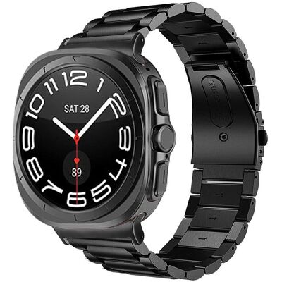 EIDERWOOD rustfritt stål klokkereim for Galaxy Watch Ultra (47mm) - Svart EIDERWOOD rustfritt stål klokkereim for Galaxy Watch Ultra (47mm) - Svart