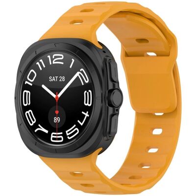 EIDERWOOD - Galaxy Watch Ultra 47mm - Gul - Silikon - Watch Strap EIDERWOOD - Galaxy Watch Ultra 47mm - Gul - Silikon - Watch Strap