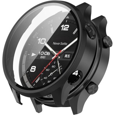 MOBILCOVERS.DK OnePlus Watch 2 / 2R Cover - Hærdet Glas - Sort MOBILCOVERS.DK OnePlus Watch 2 / 2R Cover - Hærdet Glas - Sort