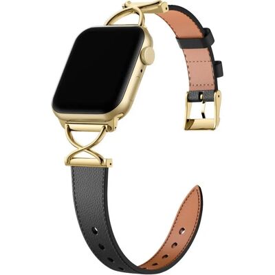EIDERWOOD Apple Watch (38/40/SE/41/42mm) Kunstlæder Rem - Sort EIDERWOOD Apple Watch (38/40/SE/41/42mm) Kunstlæder Rem - Sort