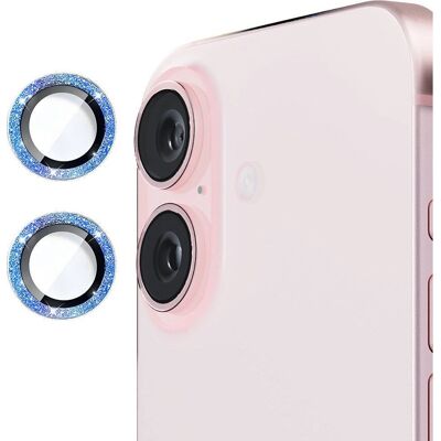 ENKAY Kameraobjektivbeskyttelse til iPhone 16 / 16 Plus - Blå ENKAY Kameraobjektivbeskyttelse til iPhone 16 / 16 Plus - Blå