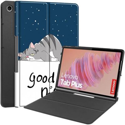 EIDERWOOD Lenovo Tab Plus 11.5" Vegansk Læder Cover - Mønster - Kat EIDERWOOD Lenovo Tab Plus 11.5" Vegansk Læder Cover - Mønster - Kat