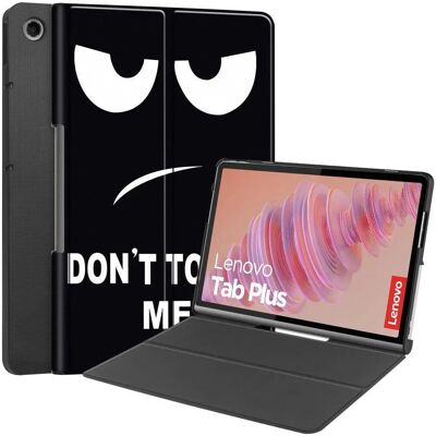 EIDERWOOD Lenovo Tab Plus 11.5" Vegansk Læder Cover - Mønster - Don't Touch Me EIDERWOOD Lenovo Tab Plus 11.5" Vegansk Læder Cover - Mønster - Don't Touch Me