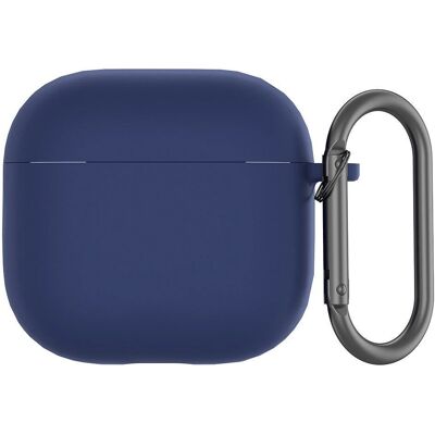 Silikondeksel for AirPods (4. generasjon) med karabiner - Mørkeblå Silikondeksel for AirPods (4. generasjon) med karabiner - Mørkeblå