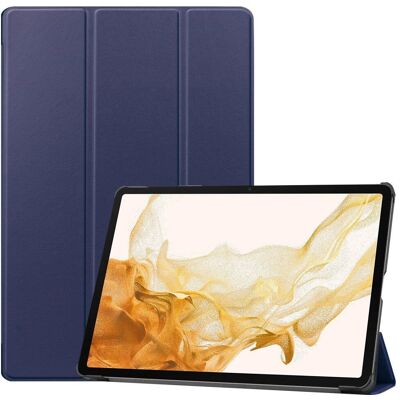 Vegan Lædercover til Samsung Galaxy Tab S10 Plus - Stativ - Blå Vegan Lædercover til Samsung Galaxy Tab S10 Plus - Stativ - Blå
