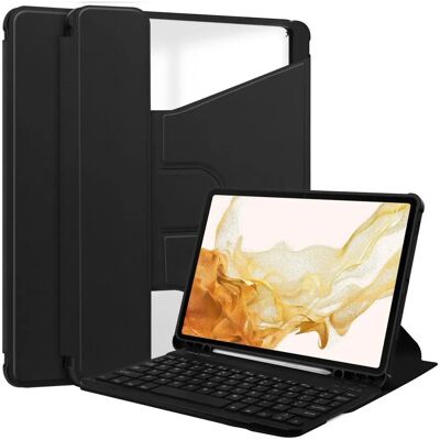 EIDERWOOD Vegansk lædercover til Samsung Galaxy Tab S10 Plus - Roterende stander - Sort EIDERWOOD Vegansk lædercover til Samsung Galaxy Tab S10 Plus - Roterende stander - Sort