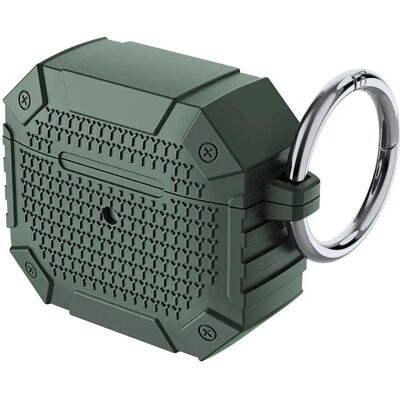 Apple Airpods 4 Militær Stødabsorberende Cover - Grøn Apple Airpods 4 Militær Stødabsorberende Cover - Grøn