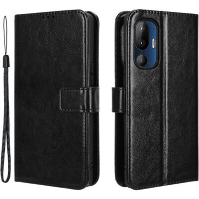 HTC U24 Pro (5G) - EIDERWOOD kunstlædercover med pung og stropp - Sort HTC U24 Pro (5G) - EIDERWOOD kunstlædercover med pung og stropp - Sort