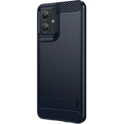 Motorola G55 5G MOFI Carbon Fiber Cover - Blå - Mobilcover Motorola G55 5G MOFI Carbon Fiber Cover - Blå - Mobilcover