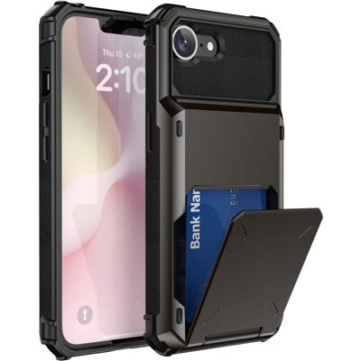 EIDERWOOD iPhone 16e robust cover med kortholder - Sort EIDERWOOD iPhone 16e robust cover med kortholder - Sort