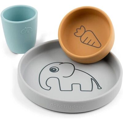 Set di stoviglie in silicone Elphee multicolore - 3 pezzi Set di stoviglie in silicone Elphee multicolore - 3 pezzi