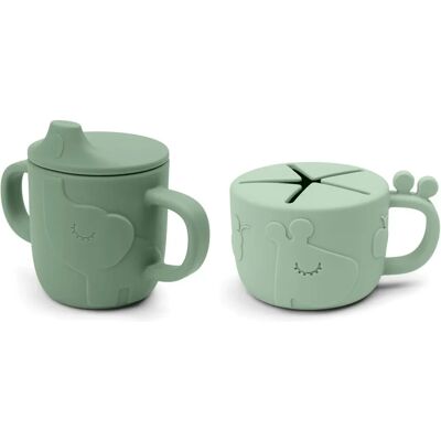 Set di Bicchieri Peekaboo per Bere e Snack - Verde Set di Bicchieri Peekaboo per Bere e Snack - Verde