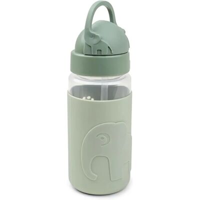 Bouteille d'eau verte Elphee de Done By Deer avec paille - 350ml Bouteille d'eau verte Elphee de Done By Deer avec paille - 350ml