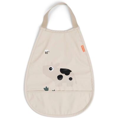 Done by Deer Tiny farm Sand Waterproof Bib - Skötbädd Done by Deer Tiny farm Sand Waterproof Bib - Skötbädd