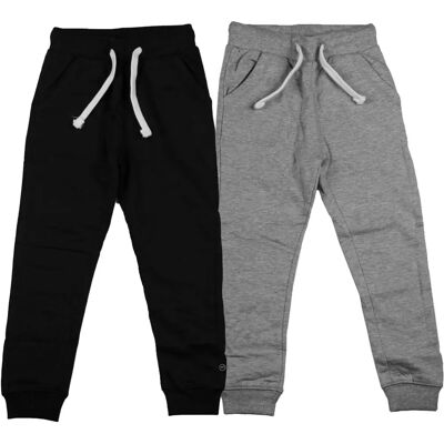 Minymo Baumwoll Jogginghosen - Anthrazit Schwarz 2er-Pack - Jogginghosen Minymo Baumwoll Jogginghosen - Anthrazit Schwarz 2er-Pack - Jogginghosen