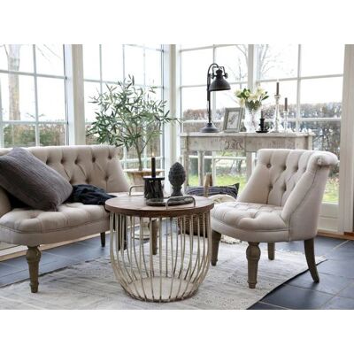 Chic Antique Kaffebord Sett - 2 Stk, Tredeksel, Antikkhvit Chic Antique Kaffebord Sett - 2 Stk, Tredeksel, Antikkhvit