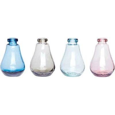 Hübsch Clarien Set of 4 Glass Vases - Vases Hübsch Clarien Set of 4 Glass Vases - Vases