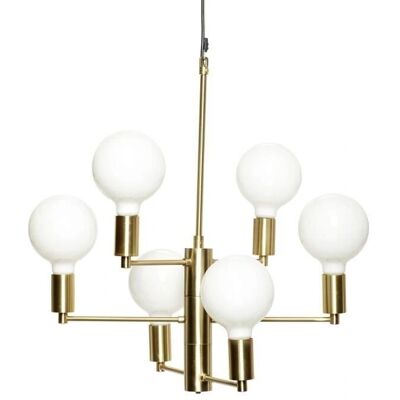Hübsch Goldene Pendellampe - Sechs LEDs - Kronleuchter Hübsch Goldene Pendellampe - Sechs LEDs - Kronleuchter