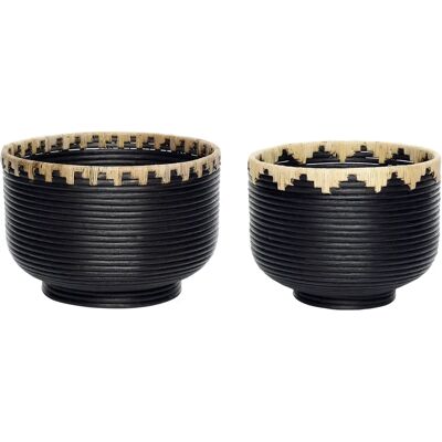 Hübsch Blackie Storage Baskets - 2 pcs Hübsch Blackie Storage Baskets - 2 pcs