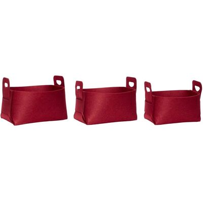 Hübsch Square Felt Storage Baskets - Set of 3, Multiple Sizes Hübsch Square Felt Storage Baskets - Set of 3, Multiple Sizes