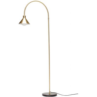 Hübsch Lampa podłogowa - Metal/Marmur, 168cm - Złoto Hübsch Lampa podłogowa - Metal/Marmur, 168cm - Złoto