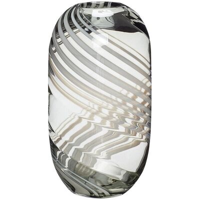 Hübsch Swirl Vase - Klar/Weiß - Vase Hübsch Swirl Vase - Klar/Weiß - Vase