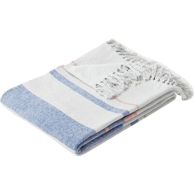 Hübsch 701101 Blå/Hvit Plaid - Innendørs bruk Hübsch 701101 Blå/Hvit Plaid - Innendørs bruk