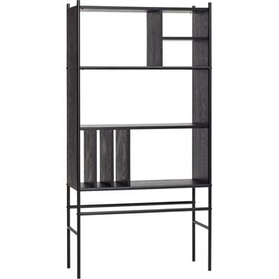 Hübsch Schwarzes Regal - 79x32x160cm - Skandinavisches Design Hübsch Schwarzes Regal - 79x32x160cm - Skandinavisches Design