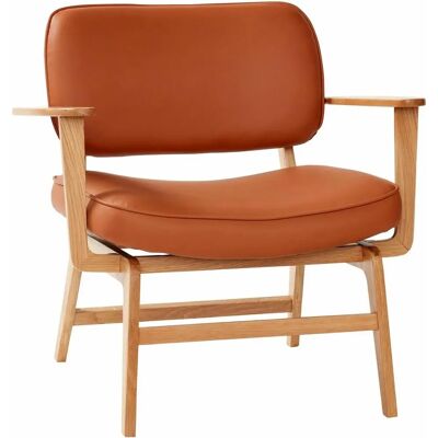 Fauteuil Hübsch - Orange, Brun, Nature - Fauteuil lounge - Publicité Fauteuil Hübsch - Orange, Brun, Nature - Fauteuil lounge - Publicité