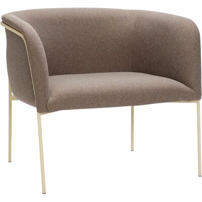 Hübsch Eyrie Loungestol - Braun / Hellgelb - Modern Mid-Century Stil Hübsch Eyrie Loungestol - Braun / Hellgelb - Modern Mid-Century Stil