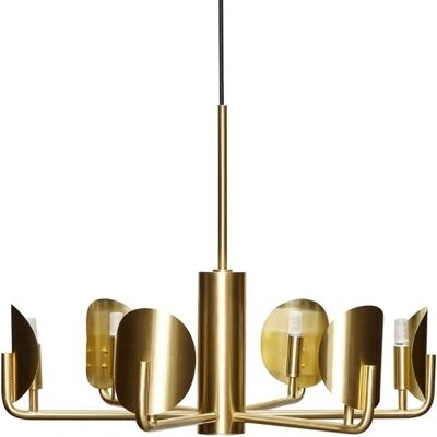 Lustre en laiton Hübsch 6 bras - Plafonnier - Publicité Lustre en laiton Hübsch 6 bras - Plafonnier - Publicité