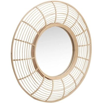 Hübsch Natural Bamboo Wall Mirror - Ø 80 cm - Wall Mirror Hübsch Natural Bamboo Wall Mirror - Ø 80 cm - Wall Mirror