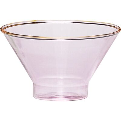Hübsch Florence Bol en Verre Rose - Publicité Hübsch Florence Bol en Verre Rose - Publicité