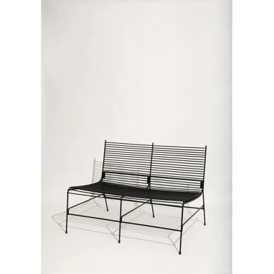 Hübsch Modell 122x80 Gartenbank - Schwarz - Gartenbank Hübsch Modell 122x80 Gartenbank - Schwarz - Gartenbank