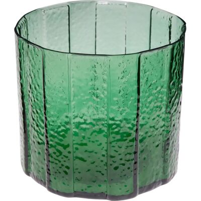 Hübsch Green Vase - 20cm - Glass Decor Hübsch Green Vase - 20cm - Glass Decor