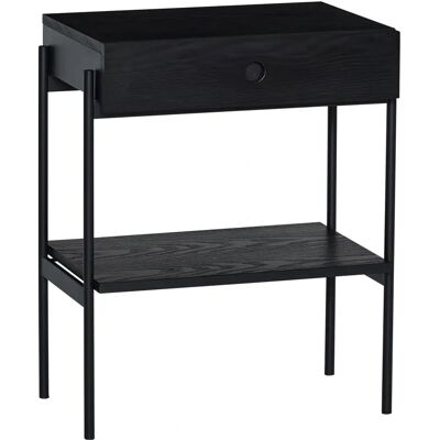 Table de chevet noire - 48x32x60cm - Table de chevet - Publicité Table de chevet noire - 48x32x60cm - Table de chevet - Publicité